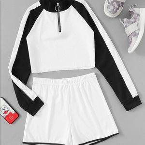 Crop top with shorts 2pcs